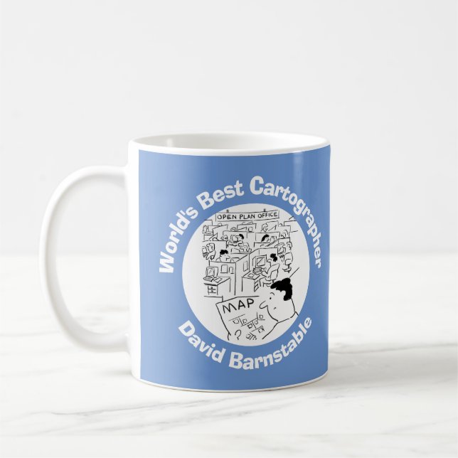 Der beste Kartograf der Welt Kaffeetasse (Links)