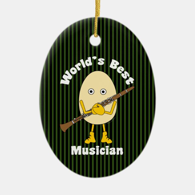 Der beste Klarinettenmusiker der Welt Keramik Ornament (Vorne)