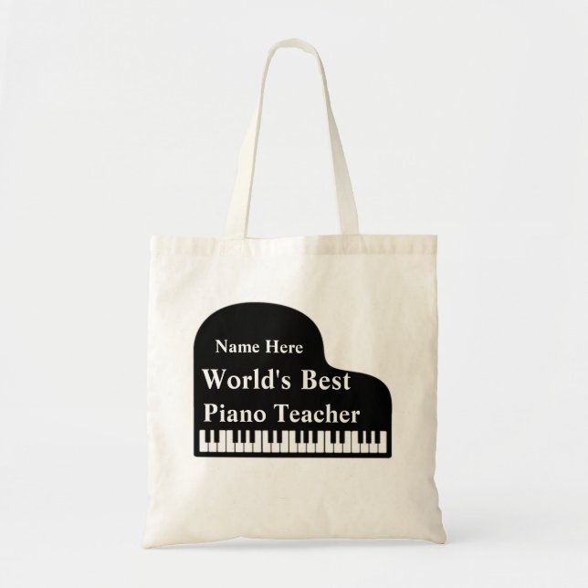 Der beste Klavierlehrer der Grand Piano World Tragetasche (Vorne)
