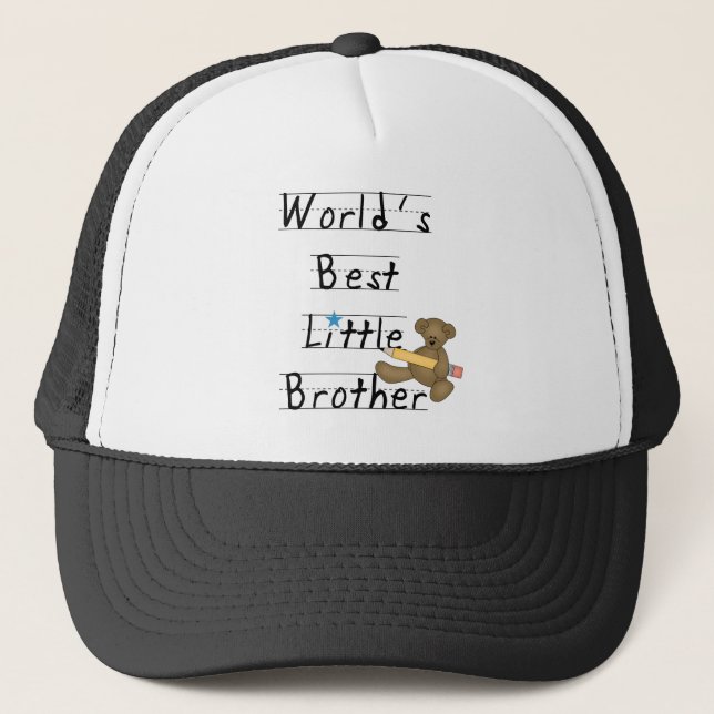 Der beste kleine Bruder der gezeichnete Papierwelt Truckerkappe (Vorderseite)