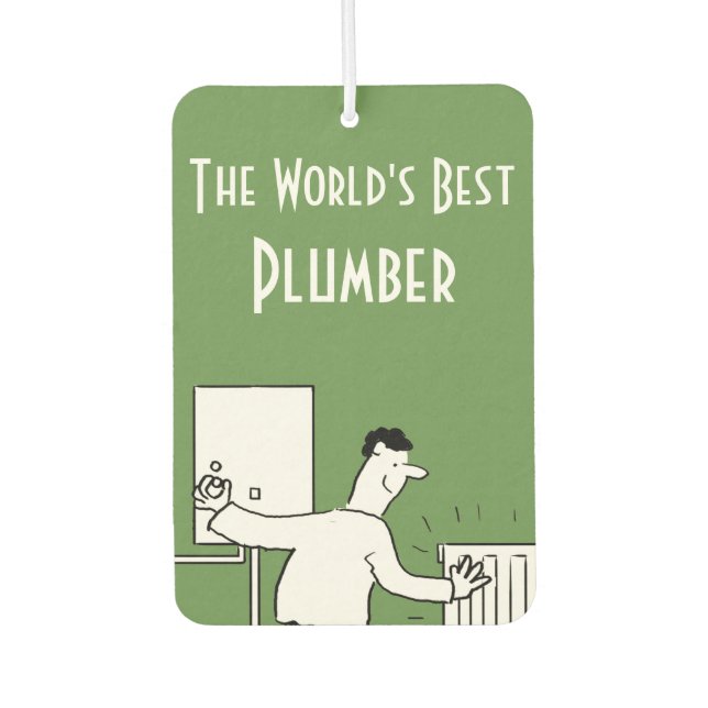 Der beste Klempner der Welt Autolufterfrischer (Vorderseite)