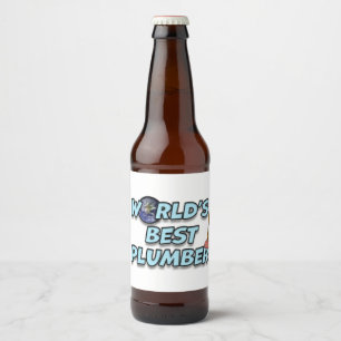 Der beste Klempner der Welt Bierflaschenetikett