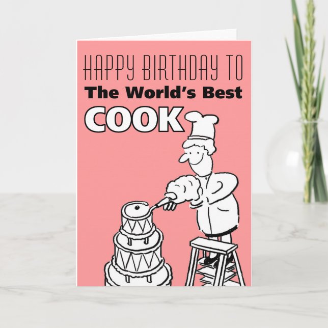 Der beste Koch des Wortes - Happy Birthday Karte (Vorderseite)