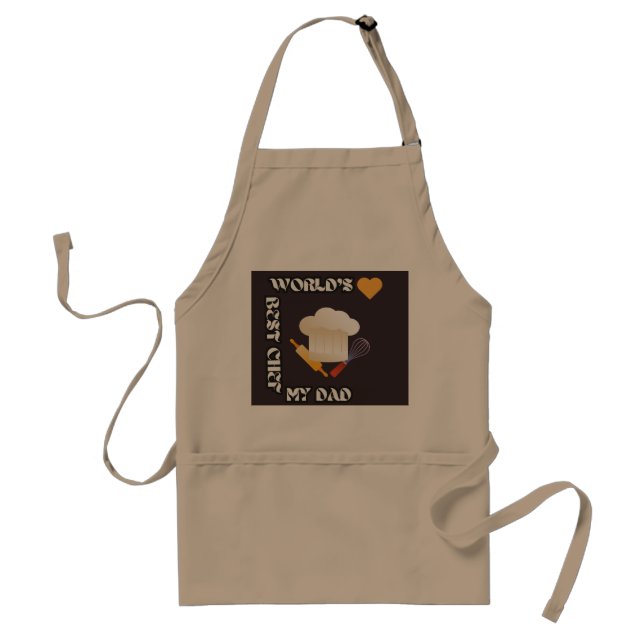 Der beste Koch meiner Vater Khaki Adult Schürze de (Vorne)