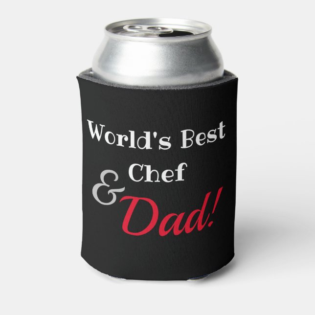Der beste Koch und Vater der Welt kann kühlen Dosenkühler (Kanne Rückseite)