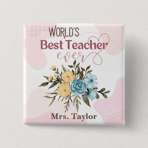 Der beste Lehrer der Welt je Personalisiert Button