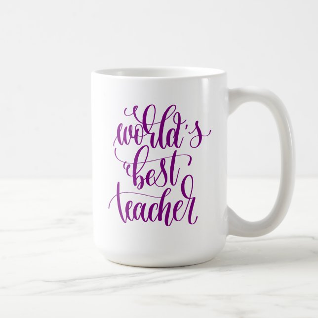 Der beste Lehrer der Welt Kaffeetasse (Rechts)