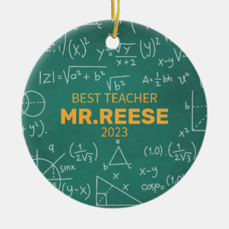 Der beste Lehrer für benutzerdefinierte Mathematik Keramik Ornament