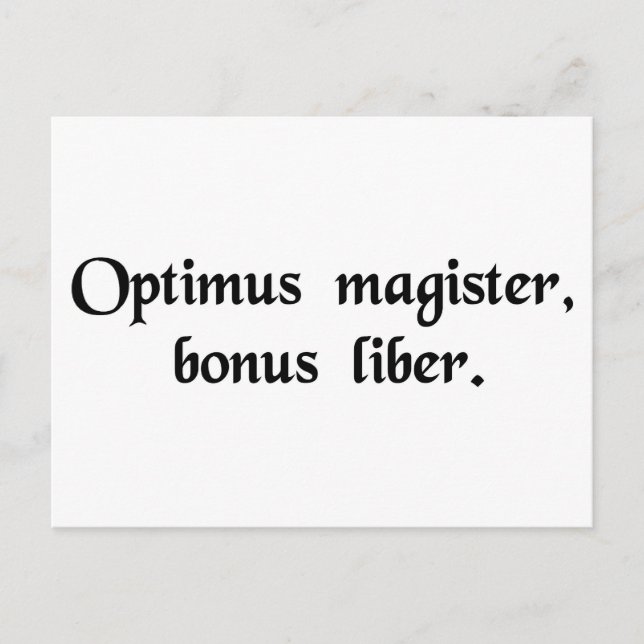 Der beste Lehrer ist ein gutes Buch. Postkarte (Vorderseite)