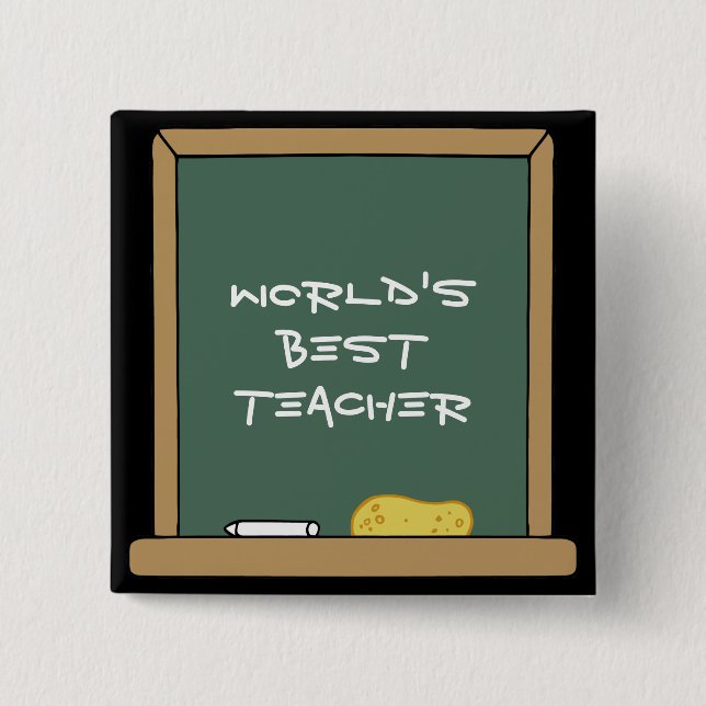 Der beste Lehrerknopf der Welt Button (Vorderseite)