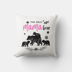 Der beste Mama-Bär mit dem Drei-Kneipen-Kissen Kissen