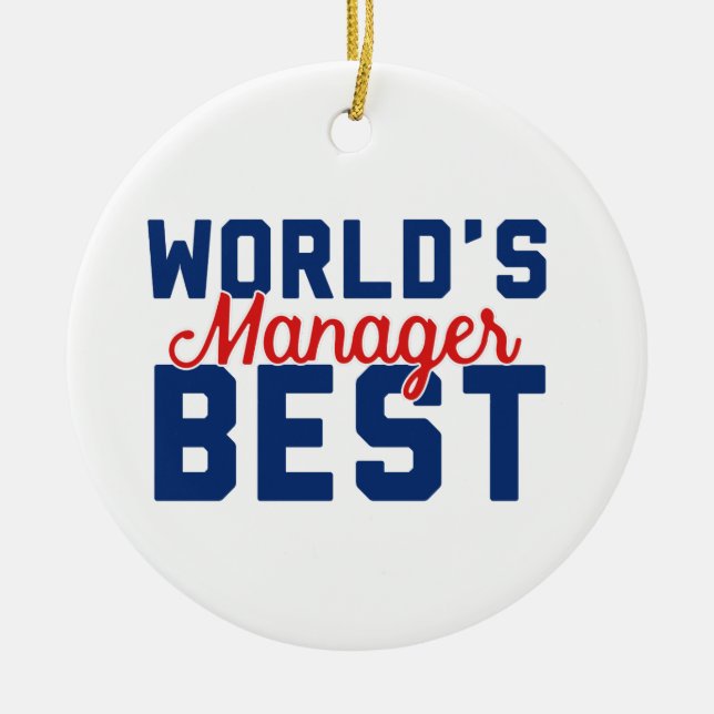 Der beste Manager der Welt Keramikornament (Vorne)