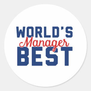 Der beste Manager der Welt Runder Aufkleber
