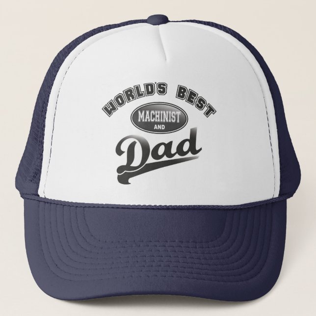 Der beste Maschinist u. der Vater der Welt Truckerkappe (Vorderseite)