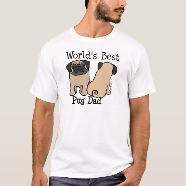 Der beste Mops-Vater der Welt T-Shirt (Vorderseite)