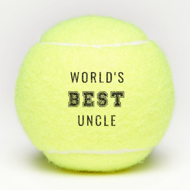 Der beste Onkel der Welt Mit Monogramm Tennisbälle (Vorderseite)