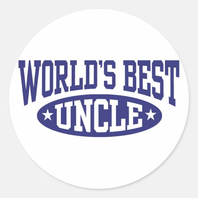 Der beste Onkel der Welt Runder Aufkleber (Vorderseite)