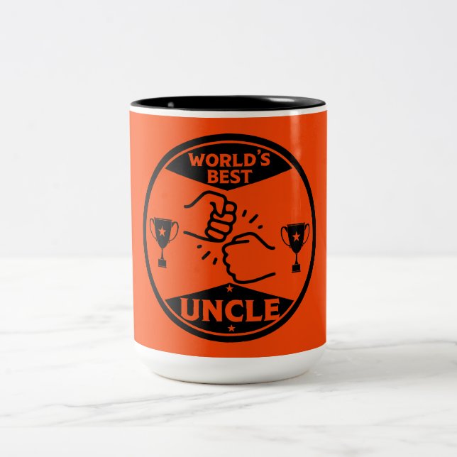 Der beste Onkel der Welt Zweifarbige Tasse (Mittel)