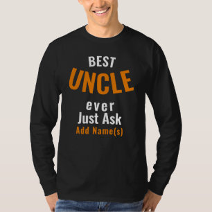 Der beste Onkel je. Personalisiere T-Shirt