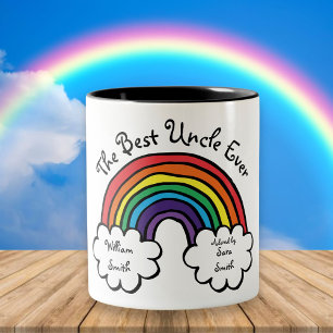 Der beste Onkel überhaupt Regenbogen Zweifarbige Tasse
