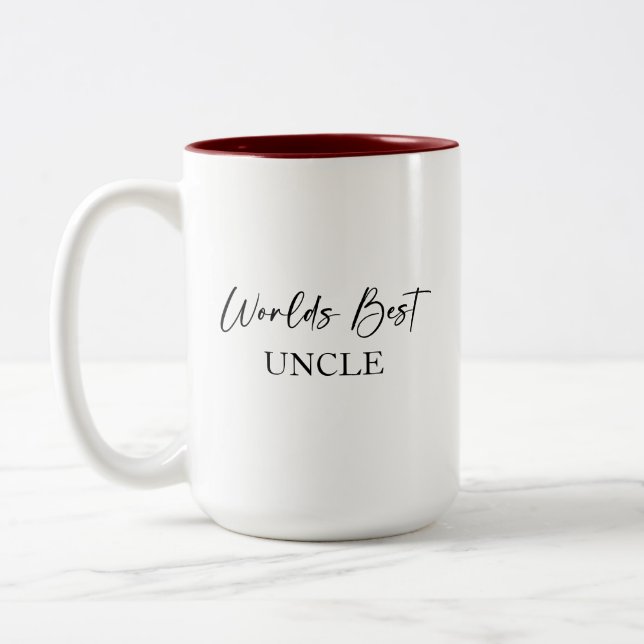 Der beste Onkel- und Lieblingsarmut der Welt Zweifarbige Tasse (Links)