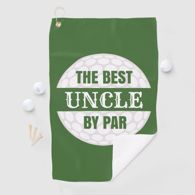 Der beste Onkel von Par Golfers Funny Pub Golfhandtuch (Insitu)