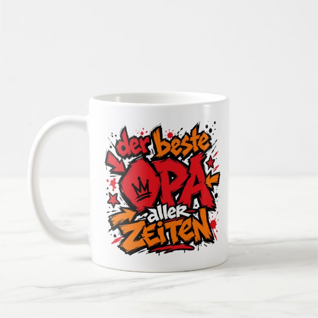 der beste opa aller zeiten graffiti 5 kaffeetasse (Links)