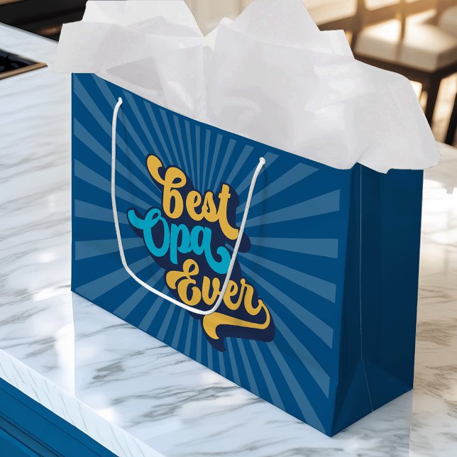 Der beste Opa-je-Vatertag Große Geschenktüte (Von Creator hochgeladen)