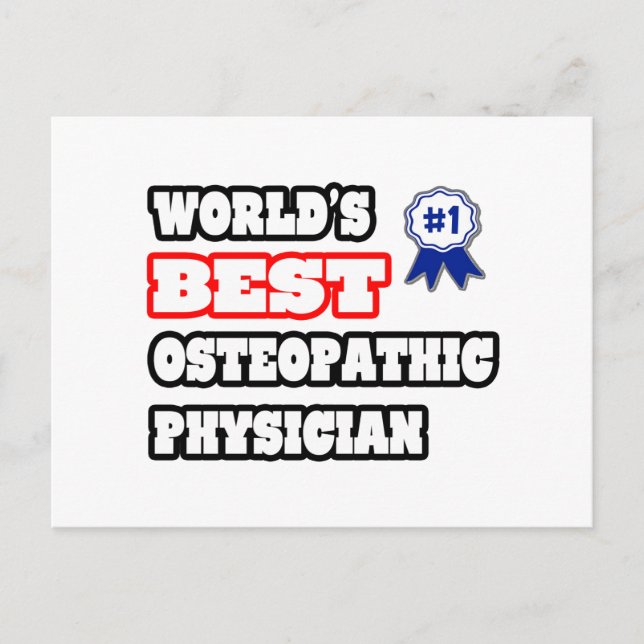 Der beste Osteopathiker der Welt Postkarte (Vorderseite)