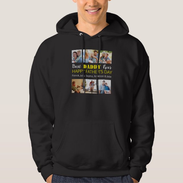 Der beste Papa aller Zeiten: Foto Collage des eige Hoodie (Vorderseite)