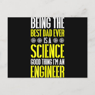 Der beste Papa aller Zeiten ist ein Ingenieur der  Einladungspostkarte