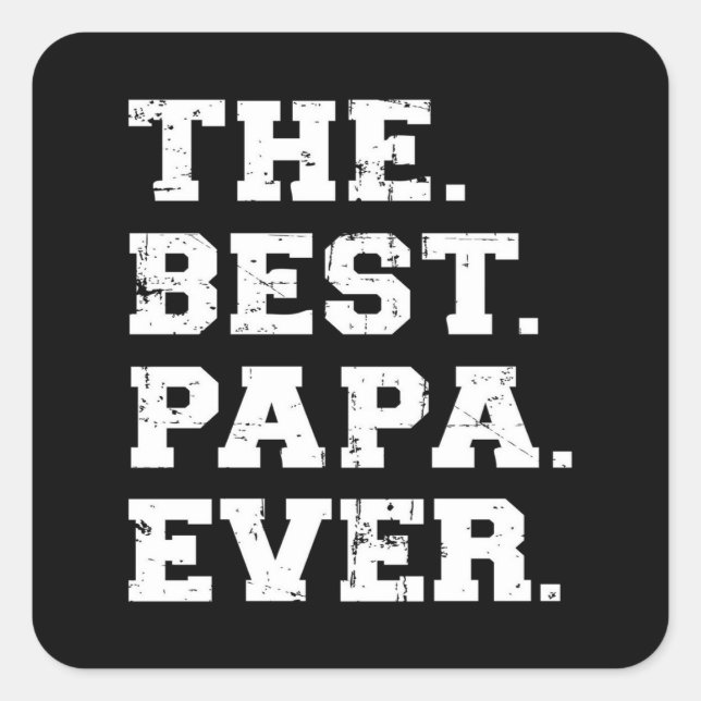 Der beste Papa aller Zeiten Quadratischer Aufkleber (Vorderseite)