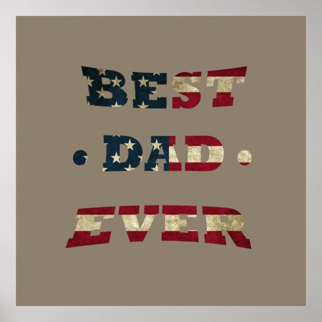 Der beste Papa aller Zeiten unter amerikanischer F Poster (Vorne)