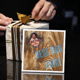 Der beste Papa, der je auf Holz gemalt wurde - Fot Feiertagskarte