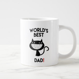 Der beste Papa der Welt! Fun Kat Cartoon Jumbo-Tasse