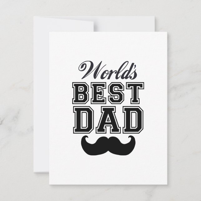 Der beste Papa der Welt mit Schnurrbart (Vorderseite)