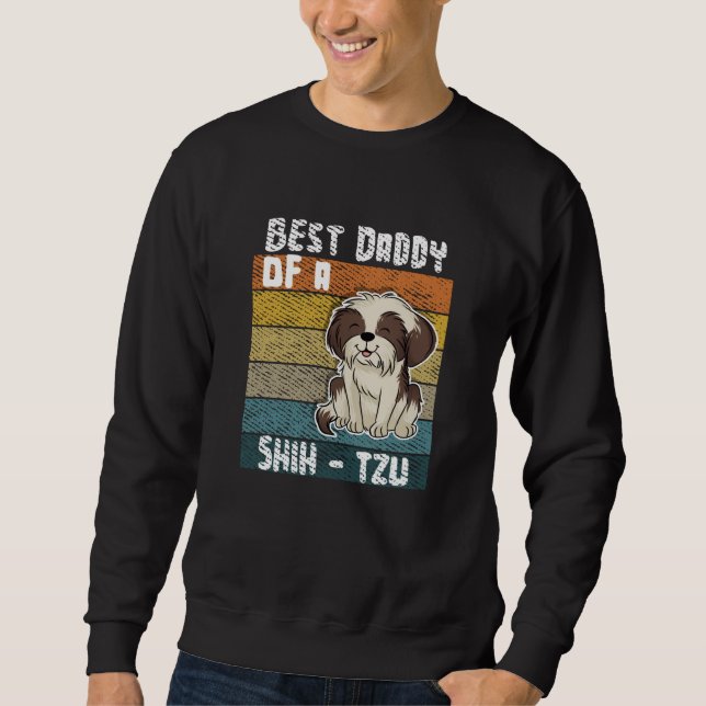 Der beste Papa eines Schih-Tzu Sweatshirt (Vorderseite)
