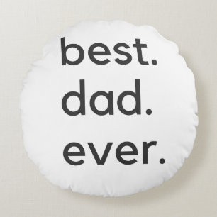 Der beste Papa je dunkel Rundes Kissen