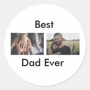 Der beste Papa je glücklich Vater den Tag mit dein Runder Aufkleber