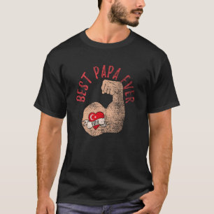 Der beste Papa-je-Türkischer Vater-Tag Vintag T-Shirt