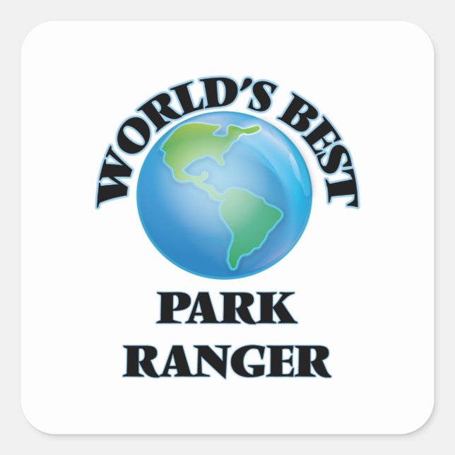 Der beste Park der Welt Quadratischer Aufkleber (Vorderseite)