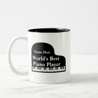 Der beste Piano-Spieler der Welt Zweifarbige Tasse