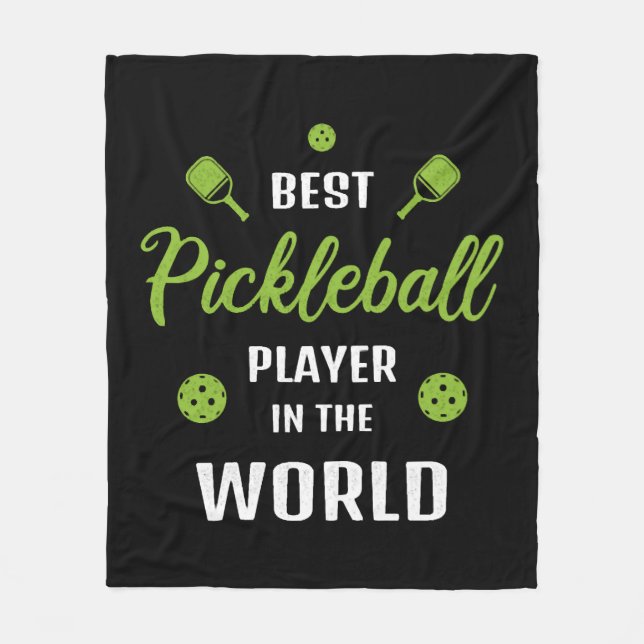 Der beste Pickleball-Spieler der Welt Fleecedecke (Vorderseite)