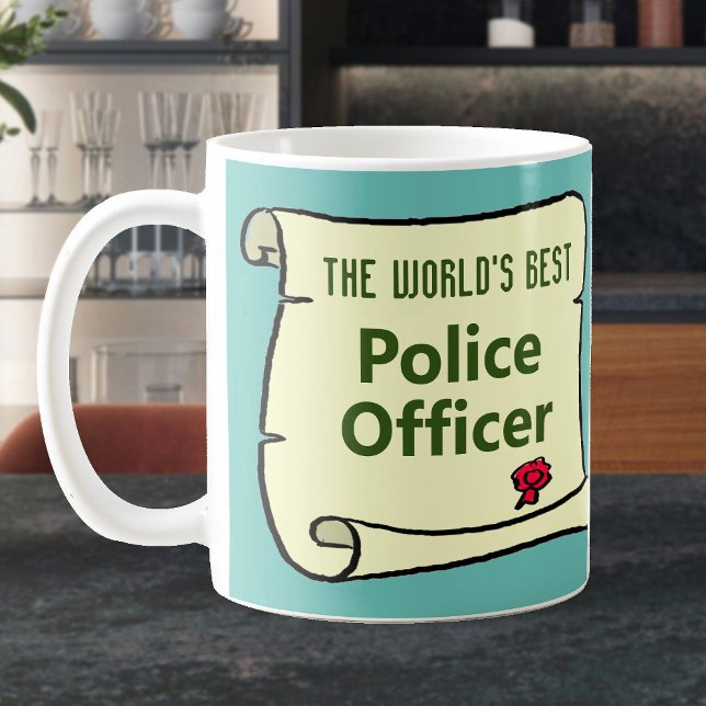 Der beste Polizeibeamte der Welt. Kaffeetasse (Von Creator hochgeladen)