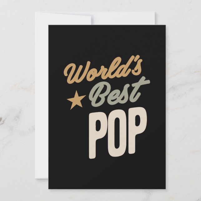 Der beste Pop der Welt - Geschenke von Vater und G Einladung (Vorderseite)