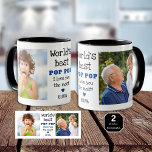 Der beste Pop Pop I Liebe Sie die meisten 2 Foto T Tasse<br><div class="desc">Teilen Sie mit,  wie sehr Sie Ihren Großvater mit Zuneigung Liebe machen.Eine Foto-Tasse mit Großvater- und Enkelfotos wird sein Herz mit Glück füllen.</div>