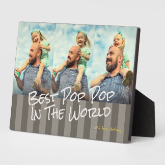 Der beste Pop Pop im Foto Plaque Fotoplatte