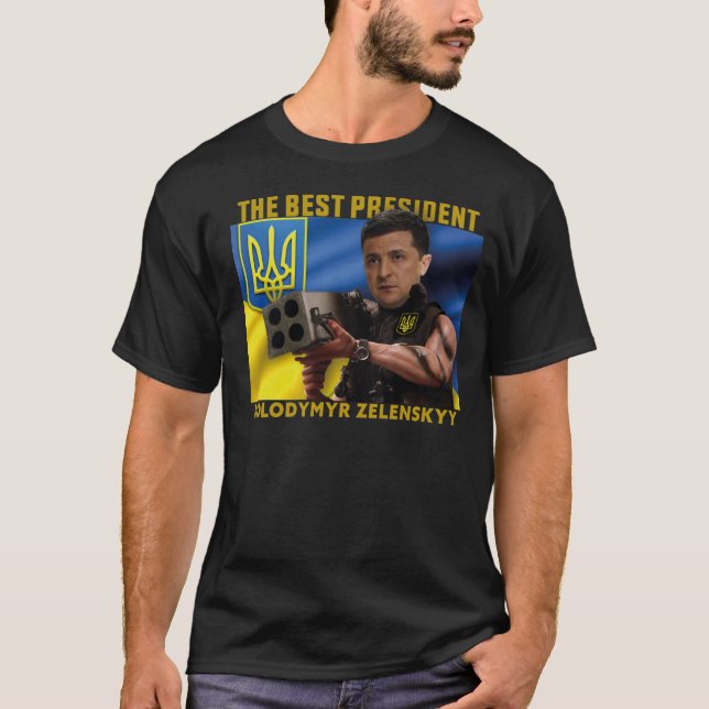 Der beste Präsident der Ukraine, Volodymyr Zelensk T-Shirt (Vorderseite)