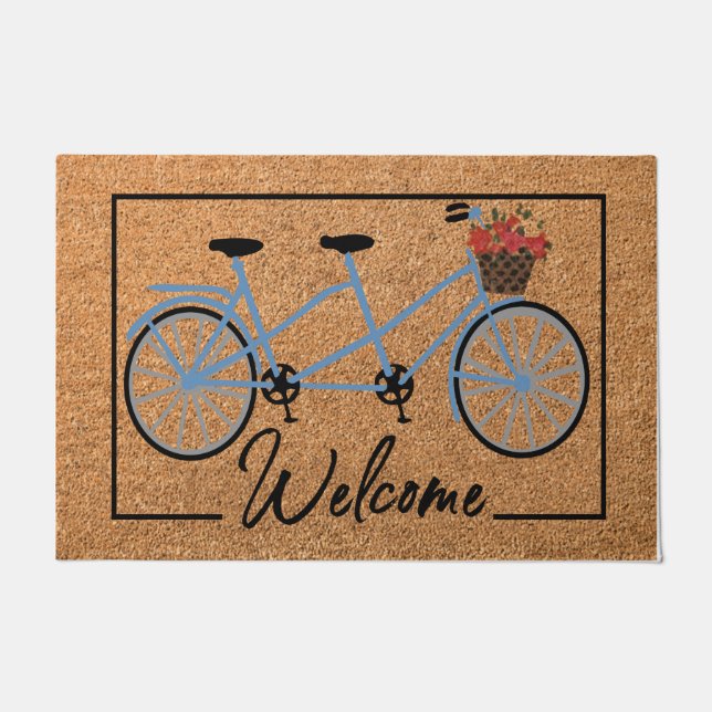 Der beste Radfahrer, willkommen bei uns, Radweg vo Fußmatte (Vorderseite)