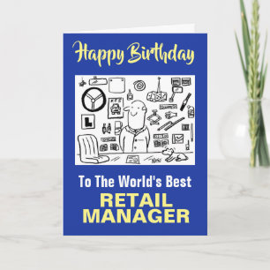 Der beste Retail-Manager des Wortes zum Geburtstag Karte
